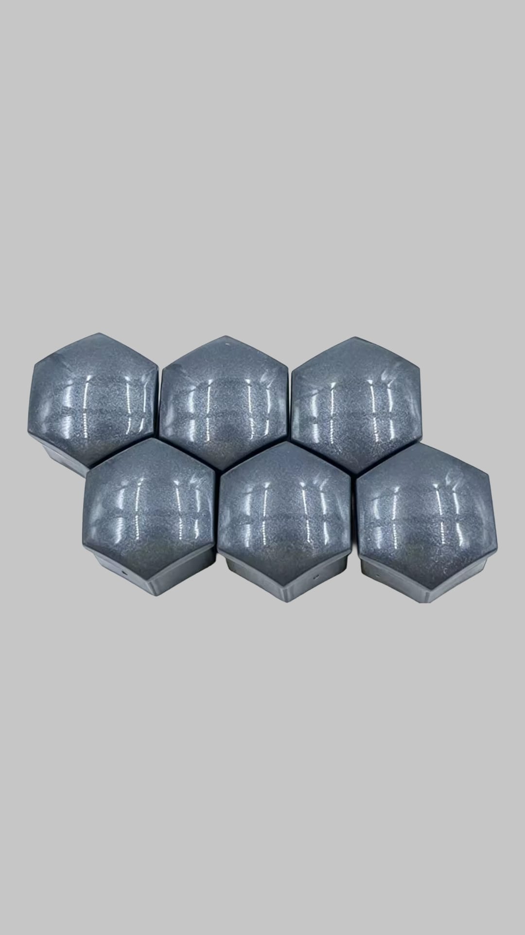Set 20 capace prezoane jante Tesla 21mm, Gri Lucios