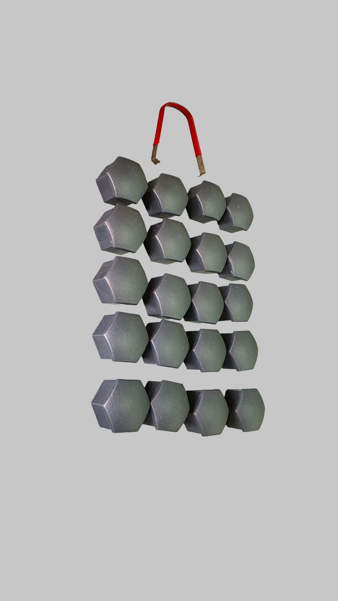 Set 20 capace prezoane jante Tesla 21mm, Gri Mat