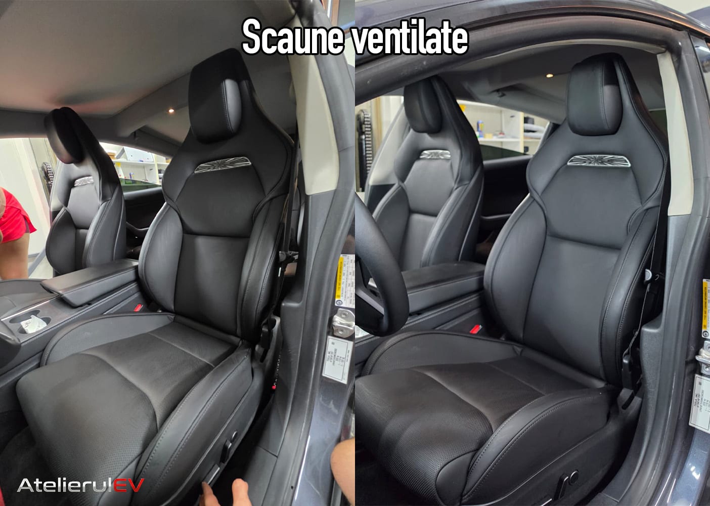 Scaune sport ventilate Premium - Set fata, Negru 2
