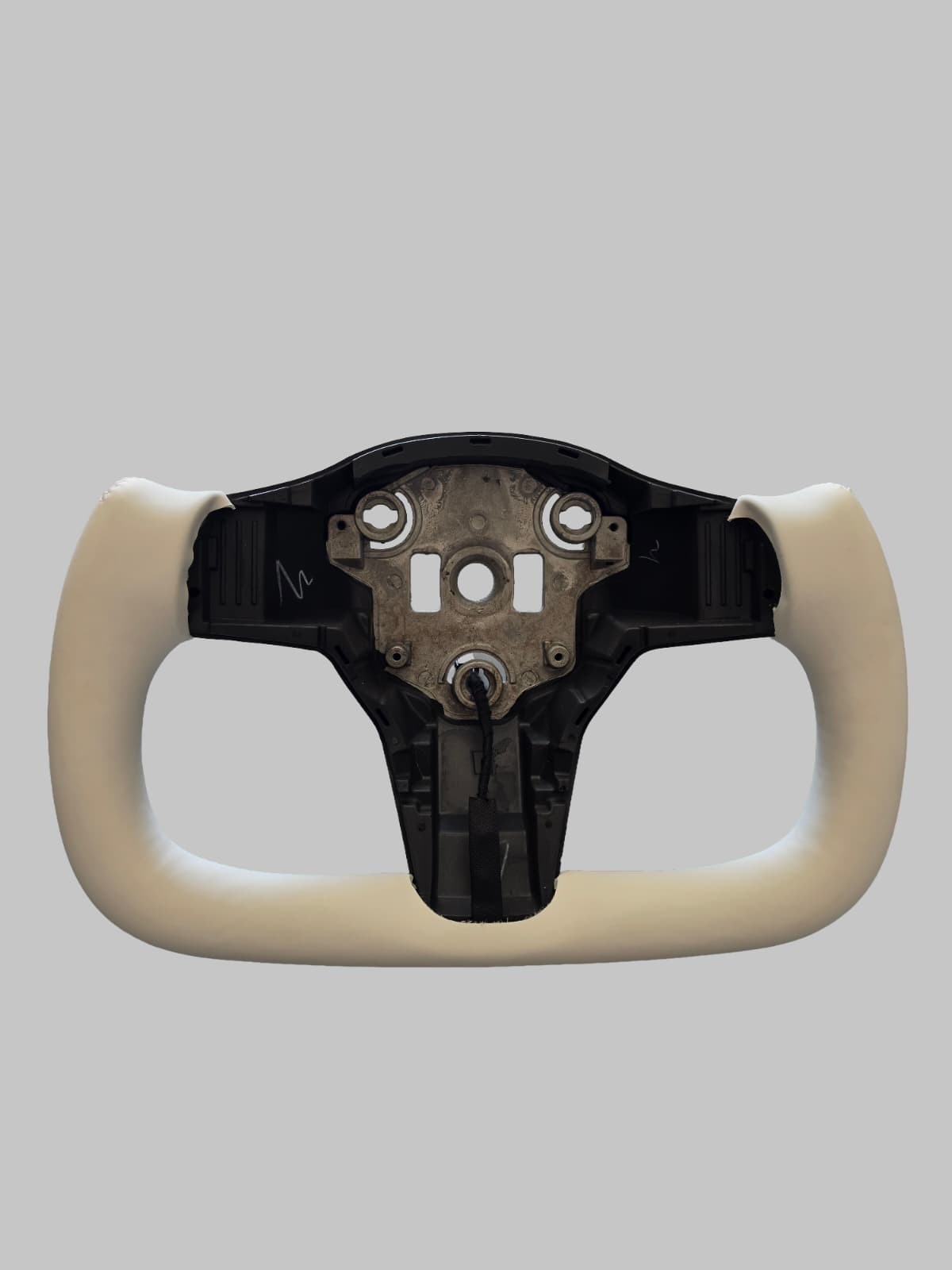 Volan tip Yoke - Model 3 2017-2023 - Alb - Cu incalzire